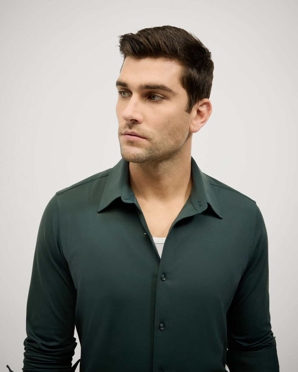 Slim Travel Shirt, Forest, hi-res